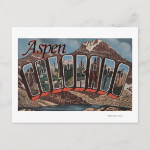 Postal Aspen, ColoradoEscenas de letras grandesAspen, CO