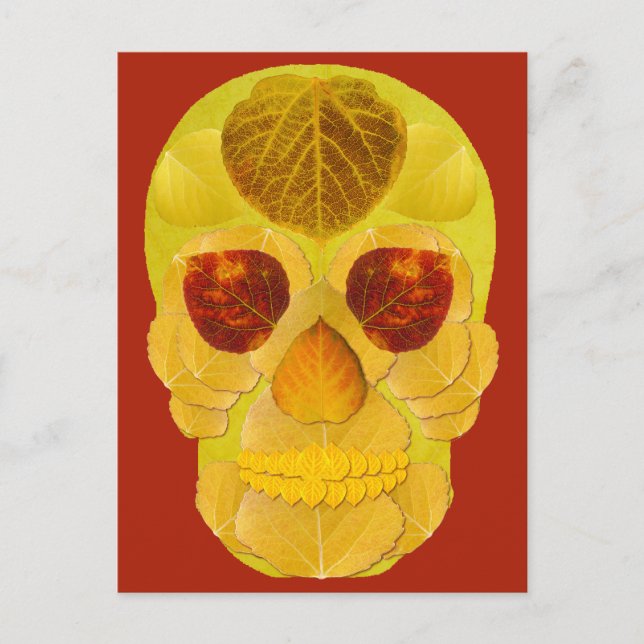 Postal Aspen Leaf Skull 1 (Anverso)