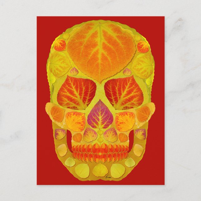 Postal Aspen Leaf Skull 13 (Anverso)