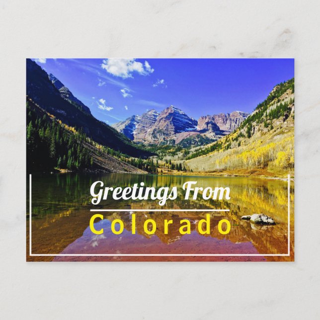 Postal Aspen Maroon Bells Colorado Postcard (Anverso)