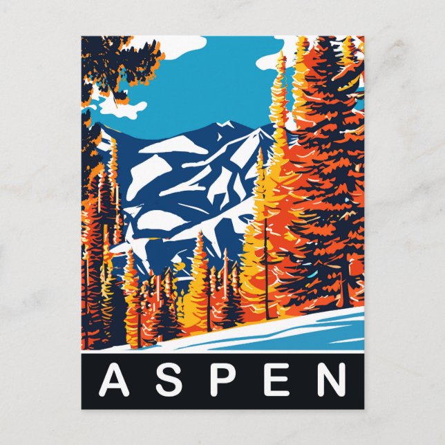 Postal Aspen, Viaje (Anverso)