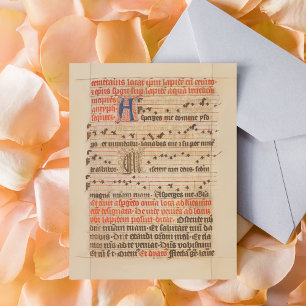 Postal Asperge me - Manuscrito Medieval de Gregoriant Cha