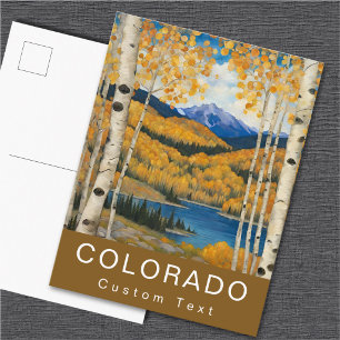 Postal Aspiens personalizados de Colorado Montañas Otoño