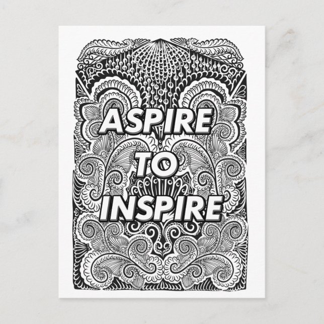 Postal ASPIRE A INSPIRE - Cita de declaración positiva (Anverso)
