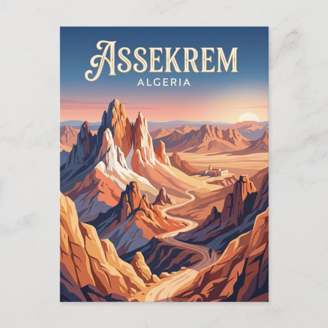 Postal Assekrem Argelia (Anverso)