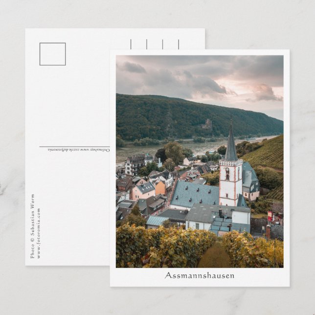 Postal Assmannshausen Alemania (Anverso / Reverso)