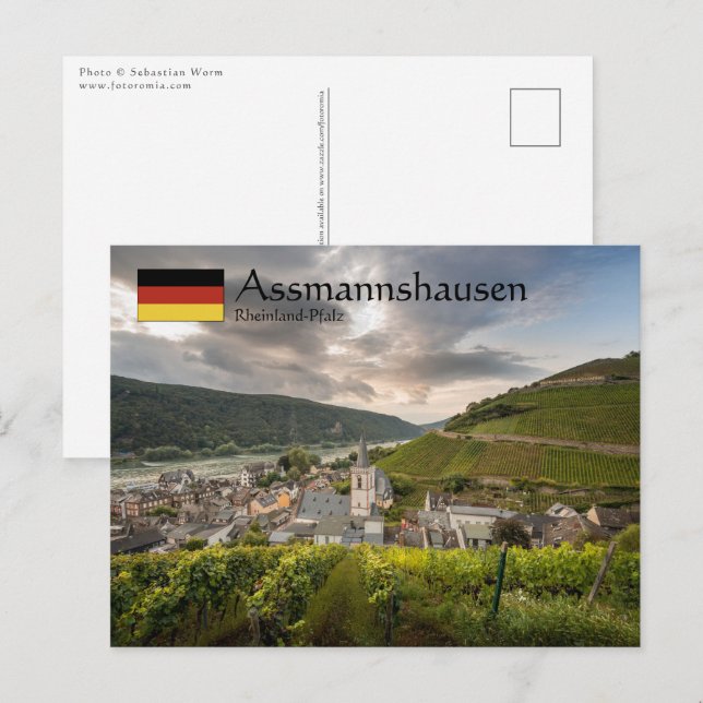 Postal Assmannshausen Alemania (Anverso / Reverso)