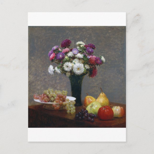 Postal Asters and Fruit, Henri Fantin-Latour (Anverso)