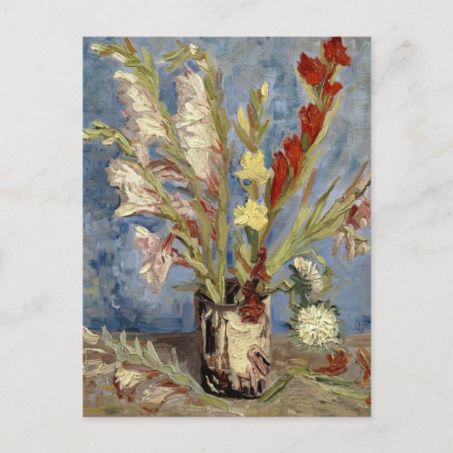 Postal Asters de Gladioli y China | Vincent van Gogh (Anverso)
