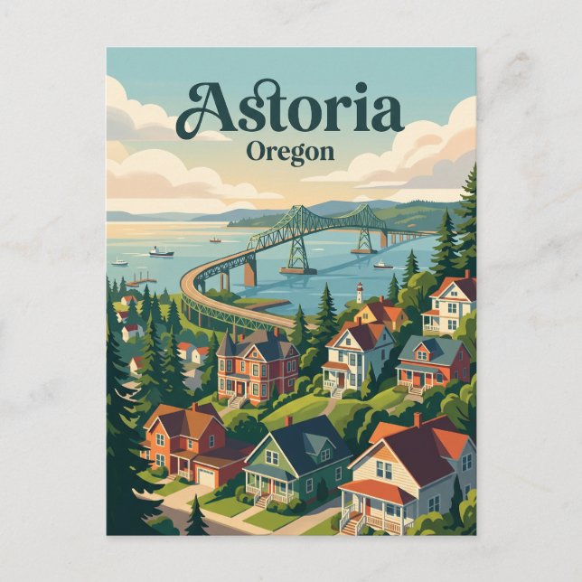 Postal Astoria, Oregón (Anverso)