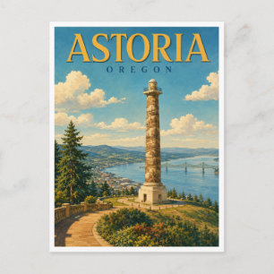 Postal Astoria Oregon Columna de Astoria GeoSaga