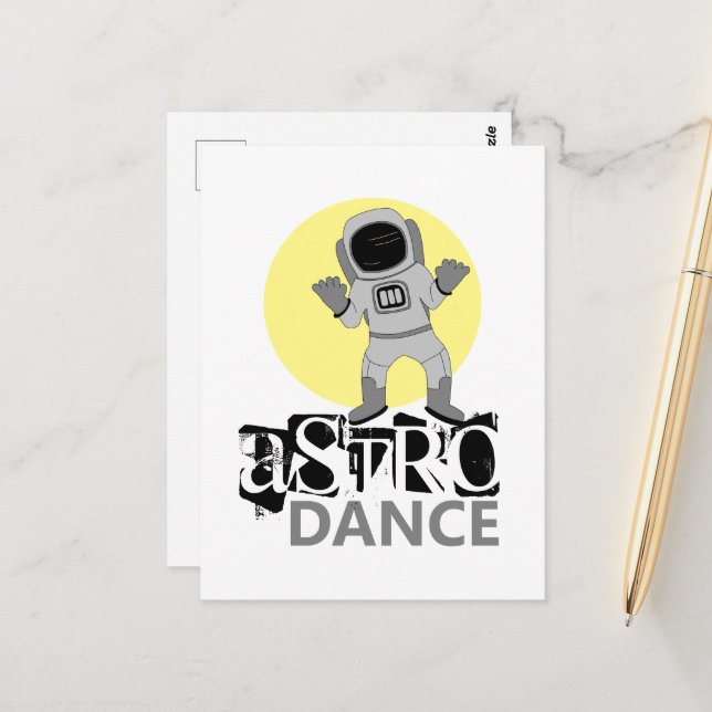 Postal Astro Dance, astronauta (Anverso/Reverso In Situ)