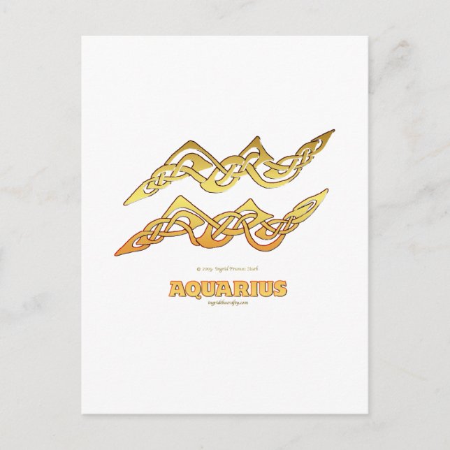 Postal Astrocelt Series Aquarius (Anverso)