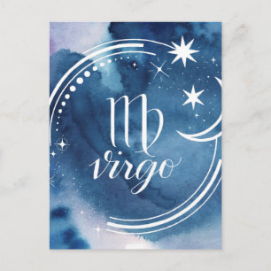 Postal Astrología acuarela - Virgo