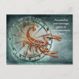 Postal Astrología Escorpio Horoscopio Mensaje Personaliza