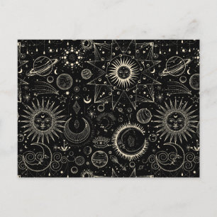Postal astrología mágica tarot boho celestial