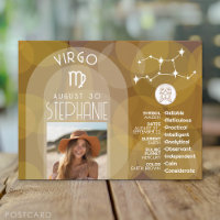 Astrología Virgo Rótulo Zodiac Personalizado de fo