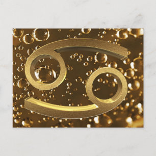 Postal Astrológico Zodiac Rótulos Rótulo Sol Cáncer de or