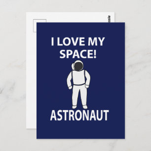 Postal Astronauta Amo a mi astronauta espacial