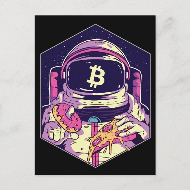 Postal Astronauta BITCOIN-Crypto (Anverso)