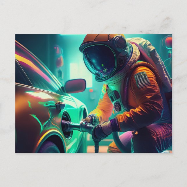 Postal Astronauta de IA (Anverso)