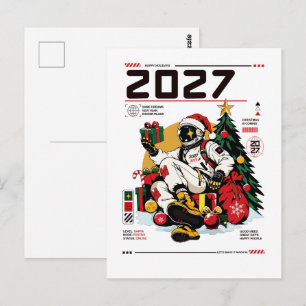 Postal Astronauta de la Navidad Espacial de 2027