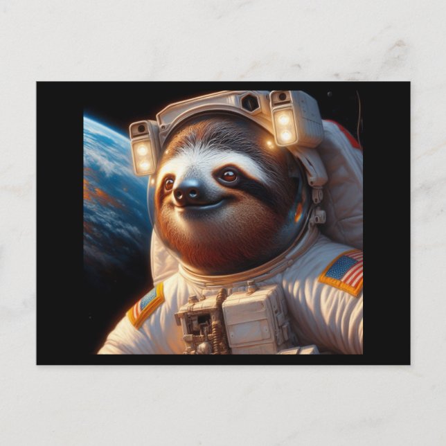 Postal Astronauta de Sloth (Anverso)