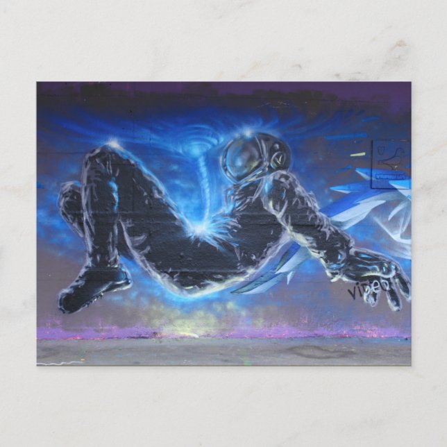 Postal Astronauta del graffiti (Anverso)