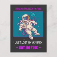 Astronauta divertida perdida en el espacio estoy b