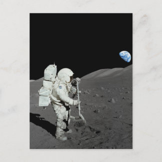 Postal Astronauta en la luna
