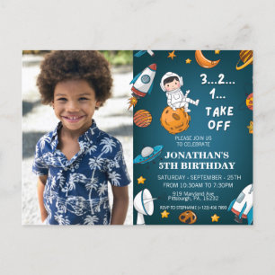 Postal Astronauta Foto Personalizada Espacio planetas tem