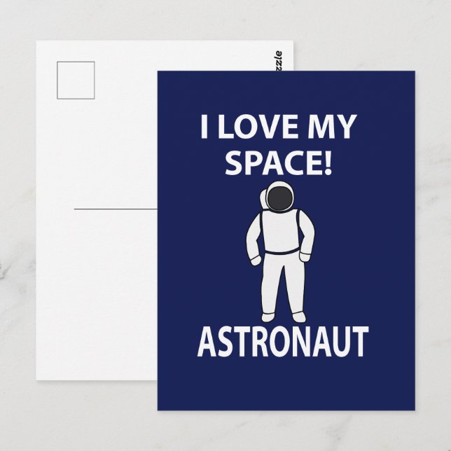Postal Astronauta Me Encanta Mi Espacio  (Anverso / Reverso)