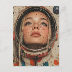 Postal astronauta mujer