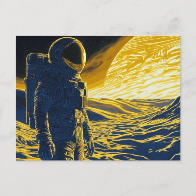 Postal Astronauta Mujer (Anverso)