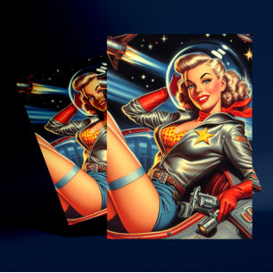 Postal Astronauta Pin up