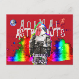 Postal Astronautas animales