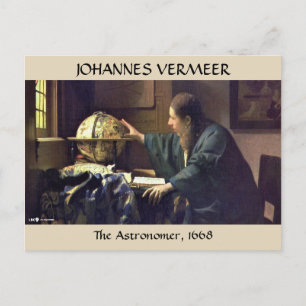 Postal ASTRONOMER, Johannes Vermeer, 1668