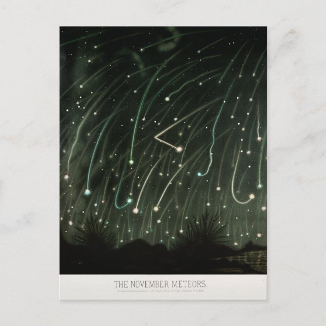 Postal Astronomía de la ducha de metal antiguo (Anverso)