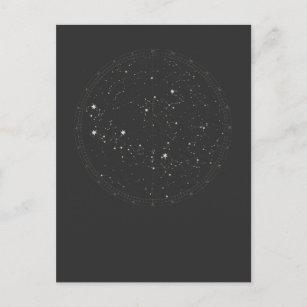 Postal Astronomía Sky Map Stars Horoscope Constellation