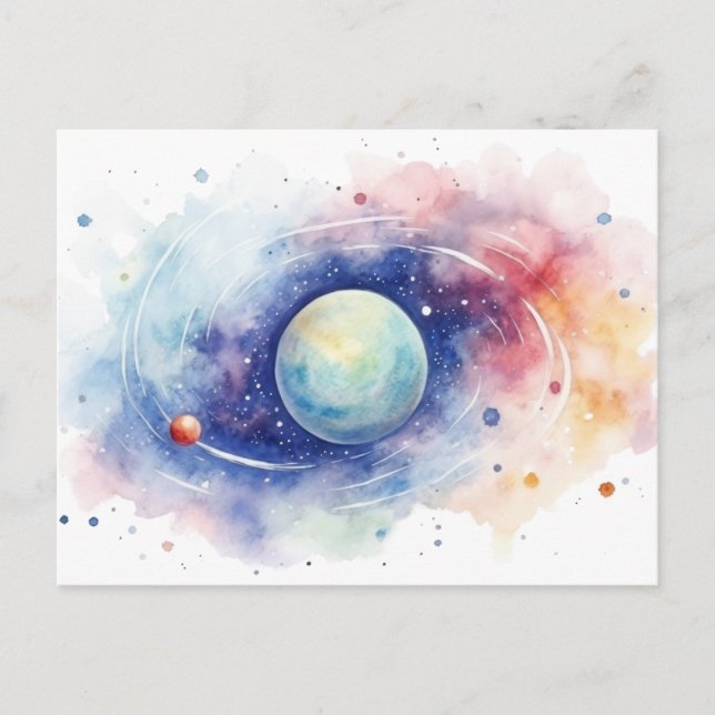 Postal  Astronomía universo nebulosa.  (Anverso)