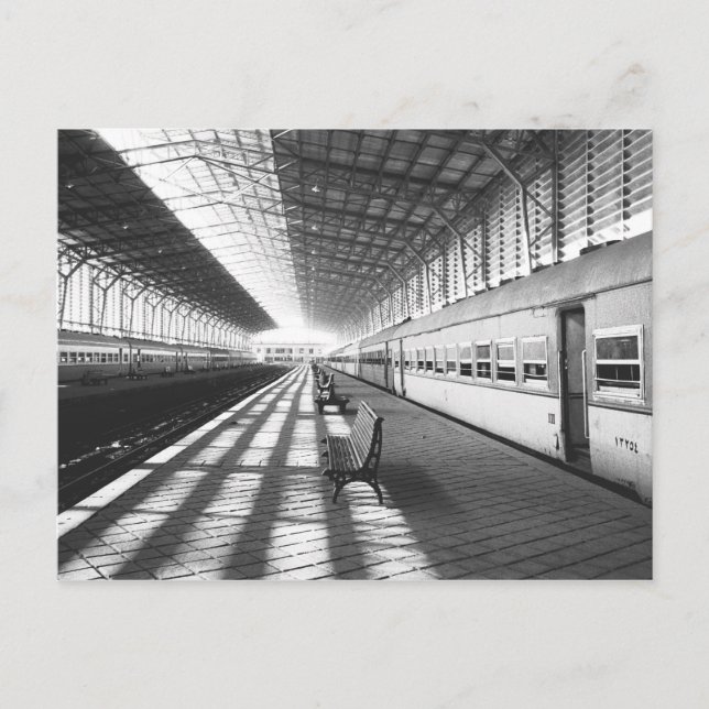 Postal Asuán Egipto, Interior de la Estación de Trenes de (Anverso)