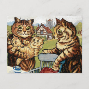 Postal Asuntos familiares de Louis Wain