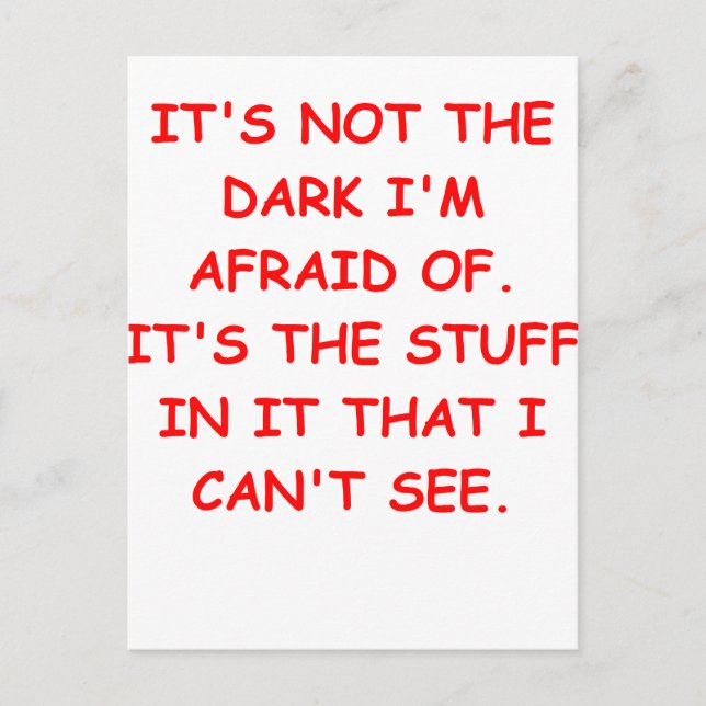 Postal asustado por la oscuridad (Anverso)