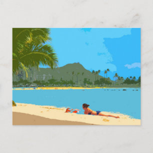 Postal At the beach in Hawaii!