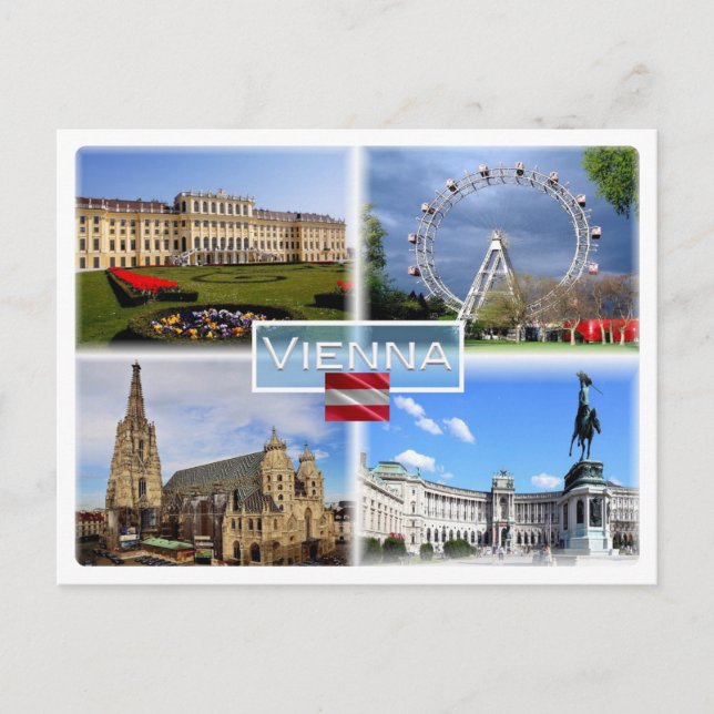 Postal AT Viena - Schloss Schonbrunn - Fnfair Prater - (Anverso)