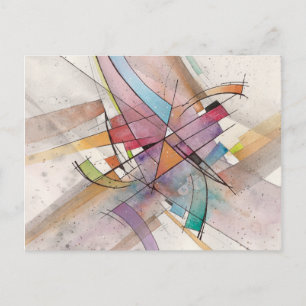 Postal ATA DE CANT en PASTEL MAJOR Abstract Art Watercolo