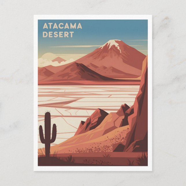 Postal Atacama Desert Chile Vintage (Anverso)