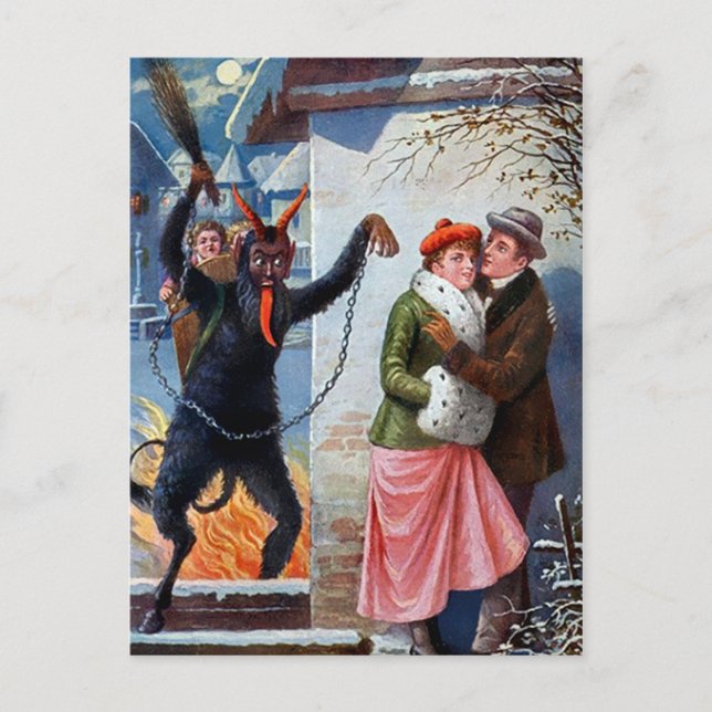 Postal Ataque a Krampus Vintage (Anverso)