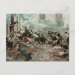 Postal Ataque a la casa de mascar (batalla de Germantown)