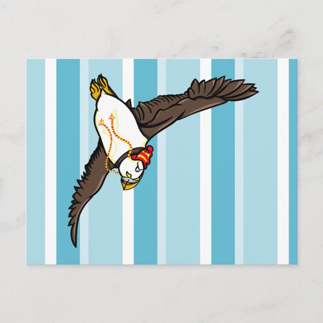 Postal Ataque Con Un Gorra Un Gorra De Punto (Anverso)